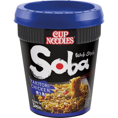 Nissin Soba 89g Cup Nuudeleita yakisobakastikkeessa Yakitori chicken Nissin Soba 89g Cup Nuudeleita yakisobakastikkeessa Yakitori chicken