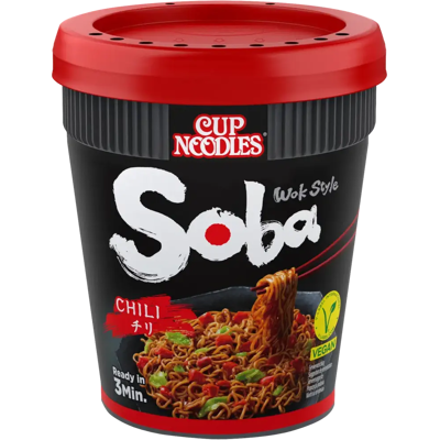 Nissin 92g Soba Cup Chili nuudeli Nissin 92g Soba Cup Chili nuudeli