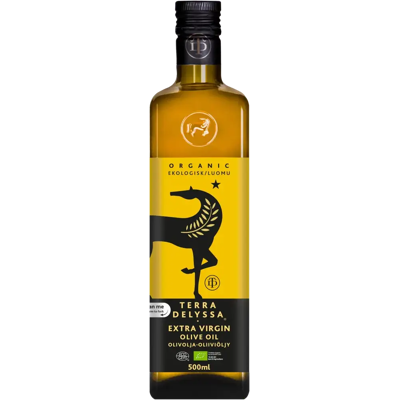 Terra Delyssa Ekstra-neitsytoliiviöljy luomu 500ml Terra Delyssa Ekstra-neitsytoliiviöljy luomu 500ml