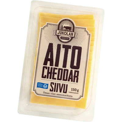 Jukolan Juusto Aito Cheddar siivu 150g Jukolan Juusto Aito Cheddar siivu 150g