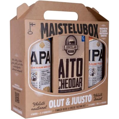 MaisteluBox: Olut 2 x 0,5 l tlk & juusto 2 x 80 g MaisteluBox: Olut 2 x 0,5 l tlk & juusto 2 x 80 g