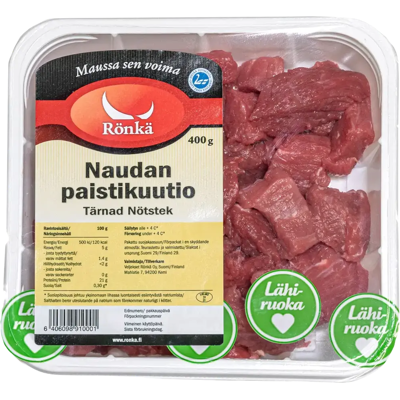 Rönkä Naudan paistikuutio naturel 400g Rönkä Naudan paistikuutio naturel 400g