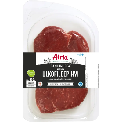 Atria Takuumurea Naudan Ulkofileepihvi 300g Atria Takuumurea Naudan Ulkofileepihvi 300g