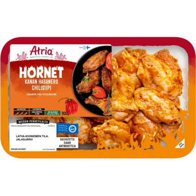Atria Kanan Hornet Habanero Chilisiipi 900g Atria Kanan Hornet Habanero Chilisiipi 900g