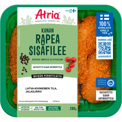 Atria Rapea Kanan Sisäfilee 280g Atria Rapea Kanan Sisäfilee 280g