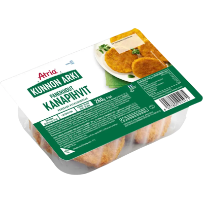 Atria Kunnon Arki Paneroidut Kanapihvit 260g Atria Kunnon Arki Paneroidut Kanapihvit 260g
