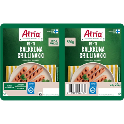 Atria Rehti Kalkkuna Grillinakki 560g Atria Rehti Kalkkuna Grillinakki 560g
