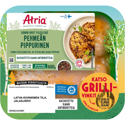 Atria Kanan Ohut Fileeleike Pehmeän Pippurinen 600g Atria Kanan Ohut Fileeleike Pehmeän Pippurinen 600g