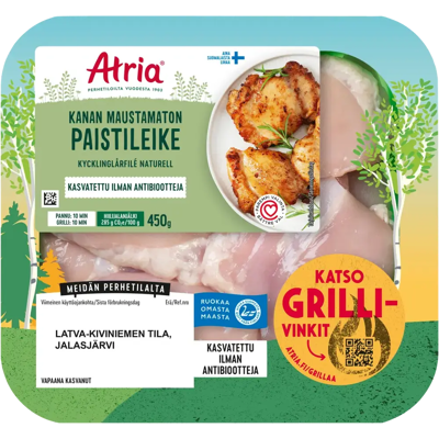 Atria kanan paistileike maustamaton 450g Atria kanan paistileike maustamaton 450g