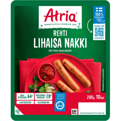 Atria Rehti Lihaisa Nakki 280g Atria Rehti Lihaisa Nakki 280g