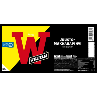 Atria Wilhelm Juustomakkarapihvi 320g Atria Wilhelm Juustomakkarapihvi 320g