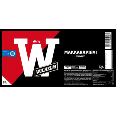 Atria Wilhelm Makkarapihvi 320g Atria Wilhelm Makkarapihvi 320g