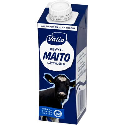 Valio kevytmaito 2,5 dl laktoositon UHT Valio kevytmaito 2,5 dl laktoositon UHT