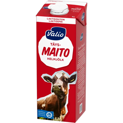 Valio täysmaito 1 l laktoositon UHT Valio täysmaito 1 l laktoositon UHT