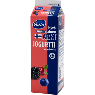 Valio Arki Valio Hyvä suomalainen Arki® jogurtti marjamix 1 kg Valio Arki Valio Hyvä suomalainen Arki® jogurtti marjamix 1 kg
