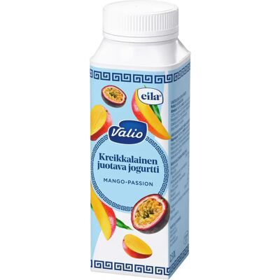 Valio kreikkalainen juotava jogurtti mango-passion laktoositon 2,5 dl Valio kreikkalainen juotava jogurtti mango-passion laktoositon 2,5 dl
