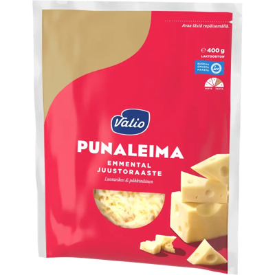 Valio Punaleima emmental juustoraaste e400 g Valio Punaleima emmental juustoraaste e400 g