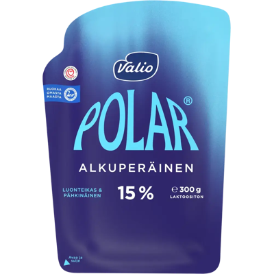 Valio Polar ® Alkuperäinen 15 % juustoviipale e300 g Valio Polar ® Alkuperäinen 15 % juustoviipale e300 g