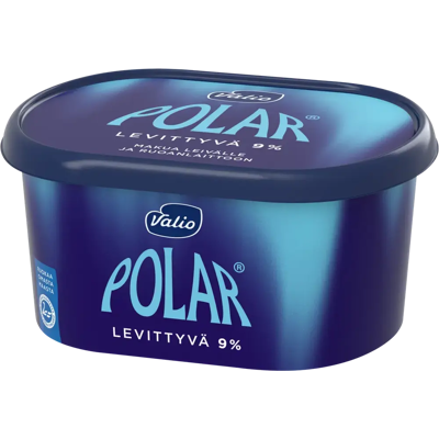 Valio Polar ® Levittyvä 9 % maustamaton sulatejuusto laktoositon e400 g Valio Polar ® Levittyvä 9 % maustamaton sulatejuusto laktoositon e400 g