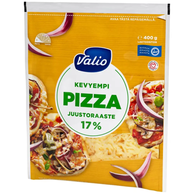 Valio kevyempi pizza 17 % juustoraaste e400 g Valio kevyempi pizza 17 % juustoraaste e400 g