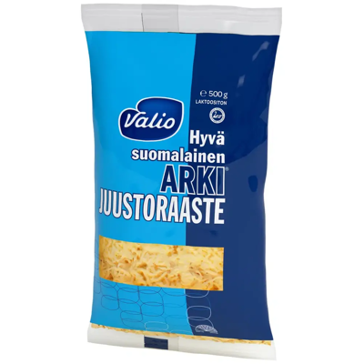 Valio Arki Valio Hyvä suomalainen Arki® juustoraaste e500 g Valio Arki Valio Hyvä suomalainen Arki® juustoraaste e500 g
