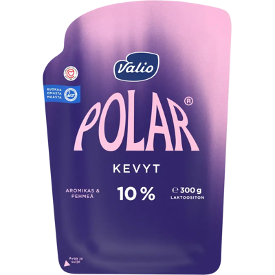 Valio Polar ® Kevyt 10 % juustoviipale e300 g Valio Polar ® Kevyt 10 % juustoviipale e300 g