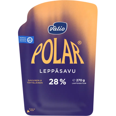 Valio Polar ® Leppäsavu juustoviipale e270 g Valio Polar ® Leppäsavu juustoviipale e270 g
