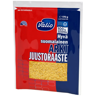 Valio Hyvä suomalainen Arki® juustoraaste e170 g Valio Hyvä suomalainen Arki® juustoraaste e170 g