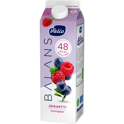 Valio Balans jogurtti kuningatar rasvaton laktoositon 1 kg Valio Balans jogurtti kuningatar rasvaton laktoositon 1 kg
