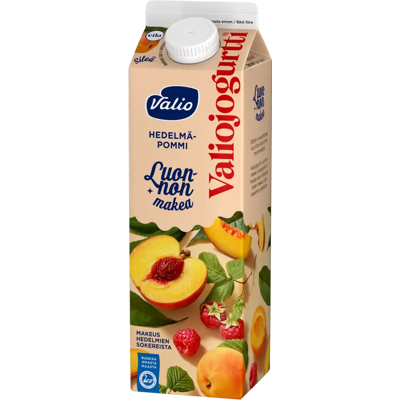 Valio jogurtti® Luonnon makea hedelmäpommi laktoositon 1 kg Valio jogurtti® Luonnon makea hedelmäpommi laktoositon 1 kg