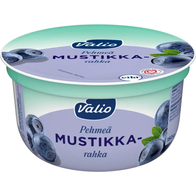 Valio pehmeä rahka mustikka laktoositon 150 g Valio pehmeä rahka mustikka laktoositon 150 g