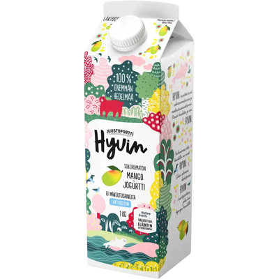 Juustoportti Hyvin jogurtti 1 kg mango laktoositon Juustoportti Hyvin jogurtti 1 kg mango laktoositon
