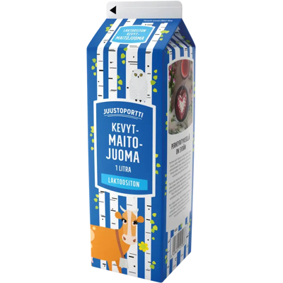 Juustoportti Kevytmaitojuoma 1 l laktoositon ESL Juustoportti Kevytmaitojuoma 1 l laktoositon ESL