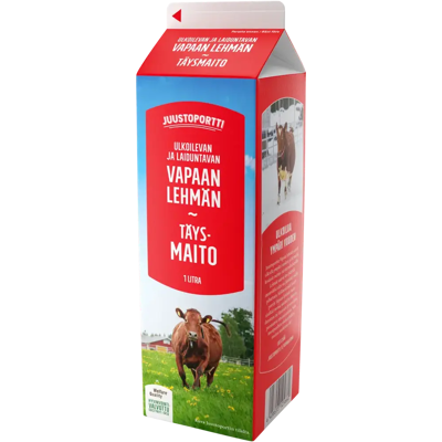 Juustoportti Vapaan lehmän täysmaito 1 l Juustoportti Vapaan lehmän täysmaito 1 l