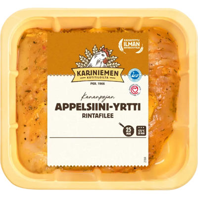 Kariniemen Kananpojan filee appelsiini-yrtti 580 g Kariniemen Kananpojan filee appelsiini-yrtti 580 g