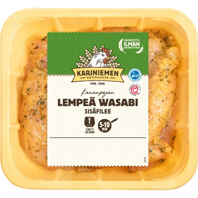 Kariniemen Kananpojan sisäfilee Lempeä Wasabi 400g Kariniemen Kananpojan sisäfilee Lempeä Wasabi 400g