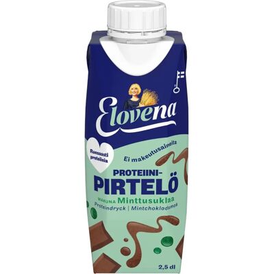 Elovena 2,5dl minttusuklaa proteiinipirtelö Elovena 2,5dl minttusuklaa proteiinipirtelö