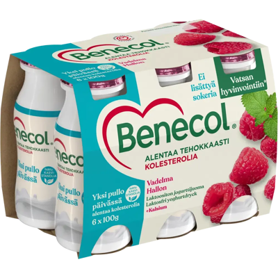 Benecol 6x100g vadelma jogurttijuoma Benecol 6x100g vadelma jogurttijuoma
