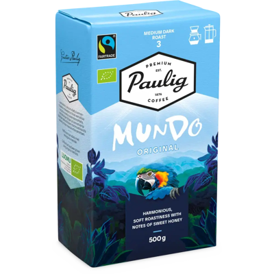 Paulig Mundo Original luomu kahvi suodatinjauhatus 500g Paulig Mundo Original luomu kahvi suodatinjauhatus 500g