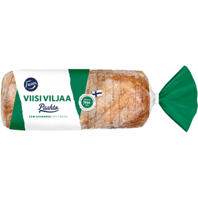Fazer Paahto Viisi viljaa 505g, paahtoleipä Fazer Paahto Viisi viljaa 505g, paahtoleipä