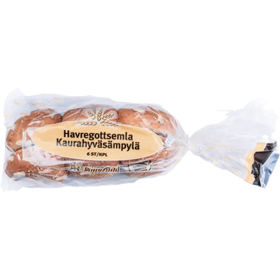 Bageri Fagerudd Leipomo Kaurahyväsämpylä 6st/450g Bageri Fagerudd Leipomo Kaurahyväsämpylä 6st/450g