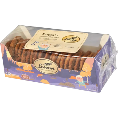 Leivon Leipomo Leivon Kauralastu marjamix 250g pikkuleipä Leivon Leipomo Leivon Kauralastu marjamix 250g pikkuleipä