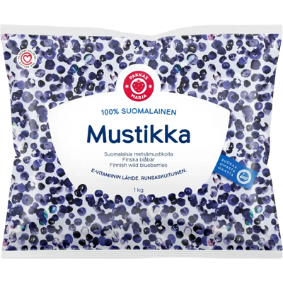 Pakkasmarja 1kg 100% suomalainen mustikka Pakkasmarja 1kg 100% suomalainen mustikka