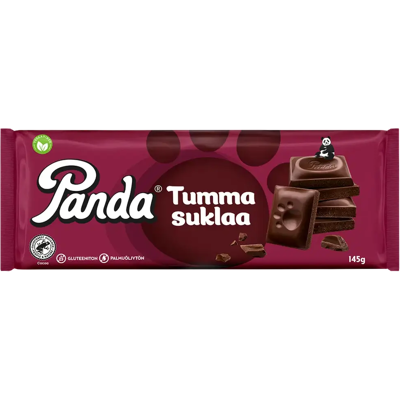 Panda tumma suklaalevy 145g Panda tumma suklaalevy 145g