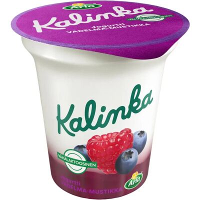 Kalinka Arla Vadelma-mustikkajogurtti 150 g vähälaktoosinen. Kalinka Arla Vadelma-mustikkajogurtti 150 g vähälaktoosinen.