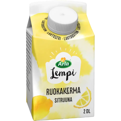 Arla Lempi Sitruuna ruokakerma laktoositon 2 dl Arla Lempi Sitruuna ruokakerma laktoositon 2 dl