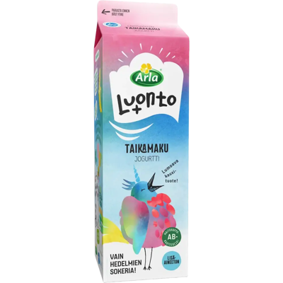 Arla Luonto+ Taikamaku AB-jogurtti laktoositon 1 kg Arla Luonto+ Taikamaku AB-jogurtti laktoositon 1 kg