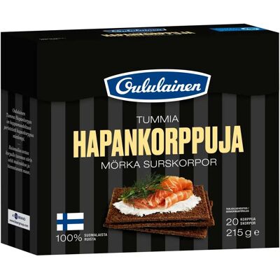Oululainen Fazer Tumma hapankorppu 215g Oululainen Fazer Tumma hapankorppu 215g