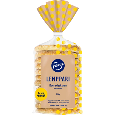 Fazer Lemppari Kaurarieskanen 12kpl 310g, kaura-vehnärieska Fazer Lemppari Kaurarieskanen 12kpl 310g, kaura-vehnärieska
