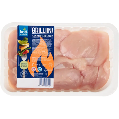 Kotimaista Miedosti Suolattu Kanan Fileeleike 800g Kotimaista Miedosti Suolattu Kanan Fileeleike 800g